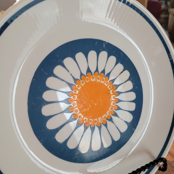 Vintage Figgio Flint Turi - Design Daisy Plate ~ Norway ~ 1960s ~ - Picture 8 of 16